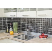 Mozaic sticlă CM 4BL22 negru 30x30 cm