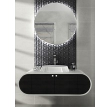 Mozaic sticlă WAVY 05 negru 30x30 cm