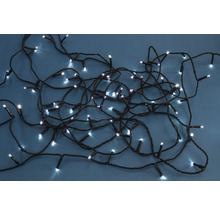 Șir luminos cu lumini LED pe fundal albastru