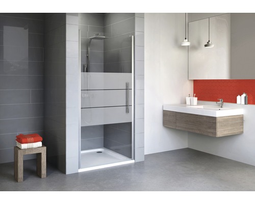 Ușă duș rotativă pentru nişă Schulte Alexa Style 2.0, 80x192 cm, sticlă securizată Depoli, profil alunatur