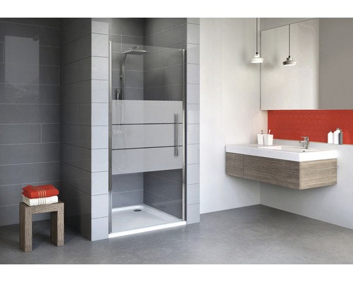 Ușă duș rotativă pentru nişă Schulte Alexa Style 2.0, 80x192 cm, sticlă securizată Depoli, profil crom