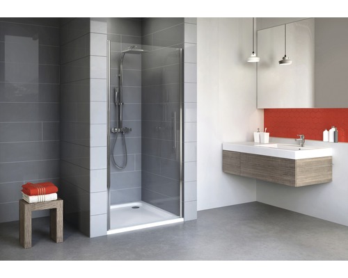Ușă duș rotativă pentru nișă Schulte Alexa Style 2.0, 90x192 cm, sticlă transparentă, profil alb Ușă duș rotativă pentru nișă Schulte Alexa Style 2.0, 90x192 cm, sticlă transparentă, profil alb