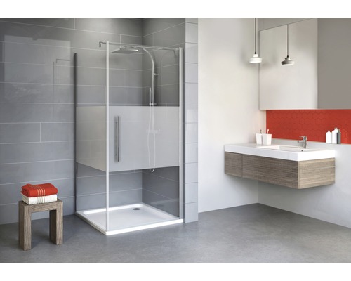 Cabină de duș pătrată Schulte Alexa Style 2.0, 80x80x192 cm, sticlă securizată decorativă, profil alunatur
