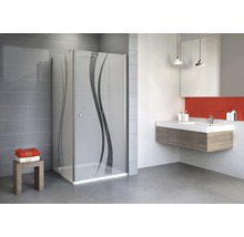 Cabină de duș pătrată Schulte Alexa Style 2.0, 80x80x192 cm, sticlă securizată Liane, profil alunatur-thumb-0