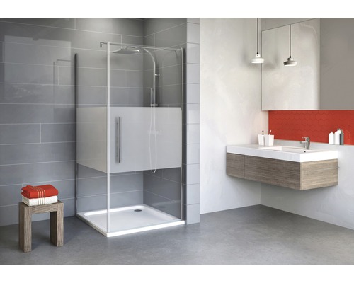 Cabină de duș pătrată Schulte Alexa Style 2.0, 80x80x192 cm, sticlă securizată decorativă, profil cromat
