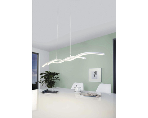 Lumină suspendată LED modernă deasupra unei mese de sufragerie