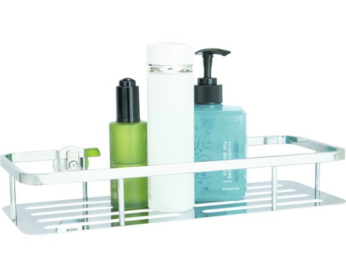 Raft metalic de colț cu produse cosmetice