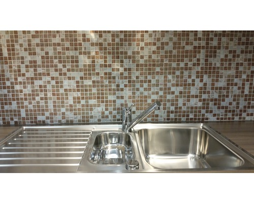 Chiuvetă de bucătărie din oțel inoxidabil cu baterie și mozaic