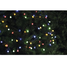 Brad de Crăciun cu ghirlandă luminoasă colorată