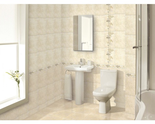 Faianță baie / bucătărie Elba, aspect marmorat, bej 40x25 cm