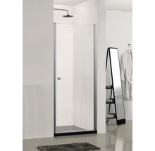 Ușă duș batantă Sanotechnik Sanoflex, 85-87x195 cm, sticlă securizată transparentă, profil crom-thumb-0
