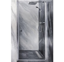 Ușă duș batantă Sanotechnik Sanoflex, 85-87x195 cm, sticlă securizată transparentă, profil crom-thumb-1
