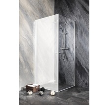 Ușă duș batantă Sanotechnik Sanoflex, 85-87x195 cm, sticlă securizată transparentă, profil crom-thumb-2