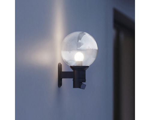Lumină de perete strălucitoare cu senzor de mișcare și glob de sticlă