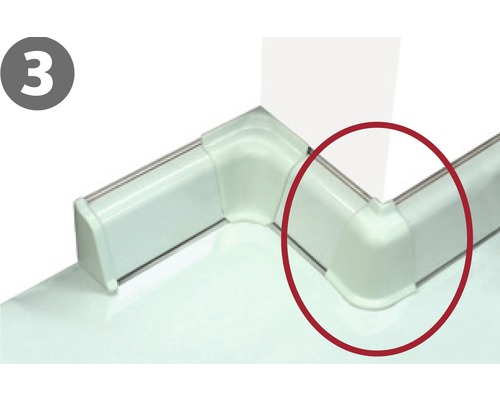 Conector de colț din plastic pentru blaturi