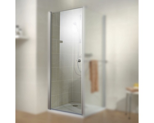 Ușă duș rotativă Schulte Garant Porta, 80x200 cm, sticlă securizată transparentă, profil alunatur, stânga