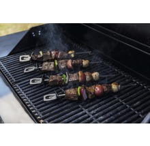 Grătar cu patru frigărui cu carne și legume