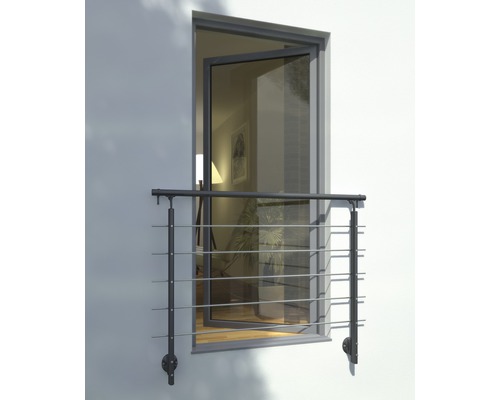 Fereastră deschisă cu balustradă