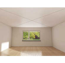 Placă tavan fals T101 albă 50x50 cm, aspect de tencuială, 8 buc./pachet-thumb-3