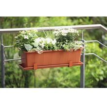 Jardinieră Geli standard, plastic, 60x17x14 cm, cărămiziu