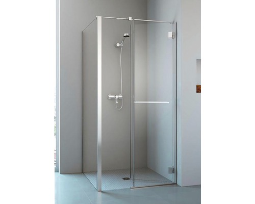 Cabină de duș pătrată Radaway Carena KDJ, 90x90x195 cm, sticlă securizată transparentă, profil crom, dreapta