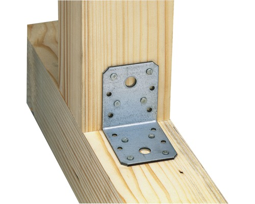 Conector unghiular metalic pentru îmbinări de lemn