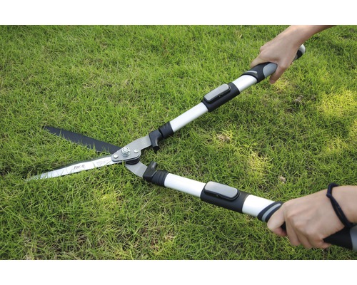 Foarfece de grădină cu mâner lung și lame metalice pentru tăiat iarba