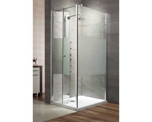 Cabină de duș pătrată Radaway EOS KDJ-B, 80x80x197 cm, ușă pliabilă dreapta, sticlă securizată transparentă, profil crom