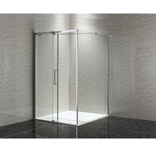 Ușă duș glisantă basano Modena 120x195 cm sticlă transparentă profil crom dreapta-thumb-3