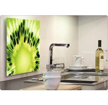 Scenă de bucătărie cu protecție împotriva stropilor cu motiv kiwi