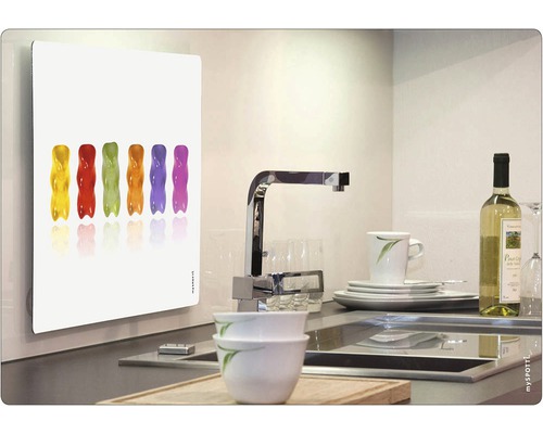 Placă decorativă cu motiv ursuleți gumă într-o bucătărie