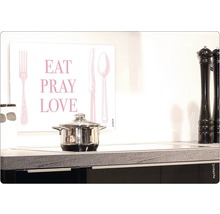 Oală pe aragaz cu panou de protecție pentru bucătărie ''Eat Pray Love''