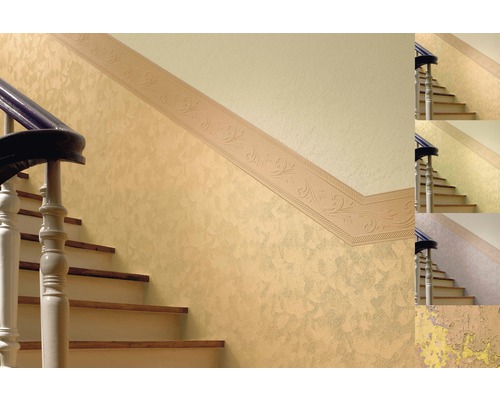 Scară cu bordură decorativă și design decorativ al pereților