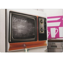 Magnet de frigider cu design de televizor cu suprafață de tablă și inscripția ''Sunt la jogging''