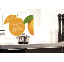 Placă de acoperire aragaz cu motiv portocală și oală de gătit