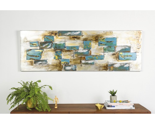 Tablou decorativ de perete cu model abstract de dreptunghiuri.