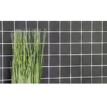 Plantă artificială decorativă în fața unui perete din plăci