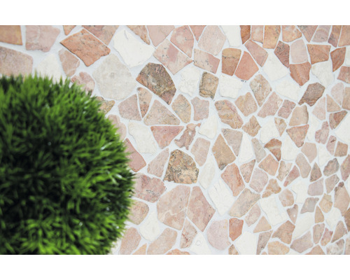 Decorarea pereților cu plăci de mozaic din piatră naturală