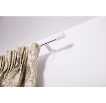 Galerie simplă aluminiu, prindere de perete, Ø 20 mm alb 100 cm - cilindru striat-thumb-1