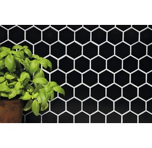 Mozaic piscină ceramic HX 090 negru lucios 32,5x28,1 cm