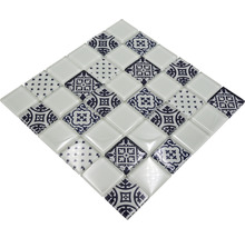 Mozaic piscină sticlă XCM 8OP1 alb 30x30 cm