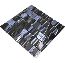 Mozaic sticlă-metal XCM LA29 mix negru 30x30 cm