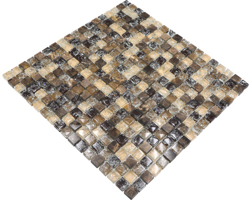 Placă mozaic din sticlă și piatră naturală