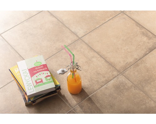 Gresie de interior cu carte și băutură