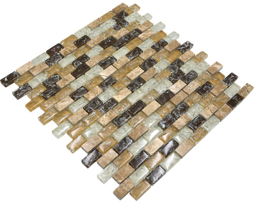 Placă de mozaic din sticlă și piatră