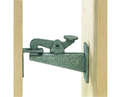 Încuietoare metalică pentru fixare pe porți din lemn