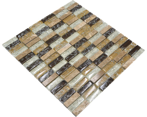 Placă de mozaic cu aspect de sticlă și piatră naturală