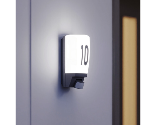 Număr de casă iluminat cu numărul 10