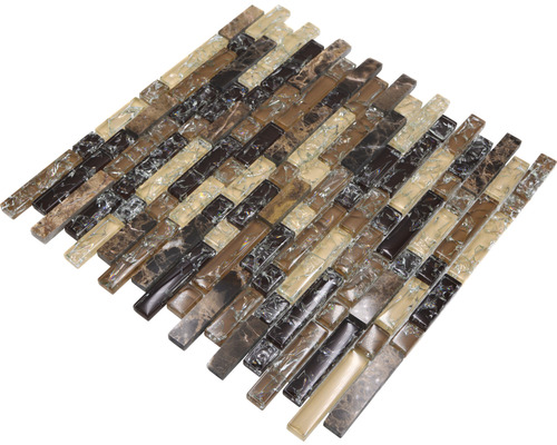 Placă de mozaic în tonuri de maro și bej