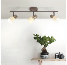Șină spoturi Luca E14 max. 3x40W, bej/cupru antic